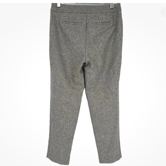Talbots RSVP Wool Tweed Sequin Pants Grey Silver Metallic Size 16P NWT - Picture 3 of 9